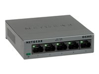 NETGEAR GS305 - Conmutador - sin gestionar - 5 x 10/100/1000 - sobremesa, montaje en pared GS305-300PES