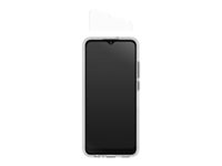 OtterBox React Series - Carcasa trasera para teléfono móvil - transparente - con protector de pantalla Trusted Glass - para Samsung Galaxy A02s 78-80352
