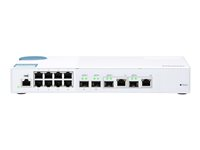 QNAP QSW-M408-2C - Conmutador - Gestionado - 2 x 10 Gigabit SFP+ + 2 x combo 10 Gigabit SFP+ + 8 x 10/100/1000 - sobremesa QSW-M408-2C