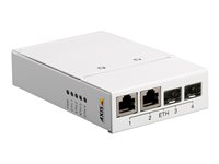 AXIS T8604 Media Converter Switch - Conversor de soportes de fibra - GigE - 10Base-T, 100Base-TX, 1000Base-X, 100Base-X - 2 puertos - RJ-45 / SFP (mini-GBIC) - para AXIS P1455-LE, P1455-LE-3 License Plate Verifier Kit, P3818-PVE 5027-041
