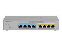 NETGEAR Plus MS108EUP - Conmutador - Gestionado - 4 x 100/1000/2.5G (PoE++) + 4 x 100/1000/2.5G (PoE+) - sobremesa, montaje en pared - PoE++ (230 W) MS108EUP-100EUS