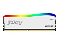 Kingston FURY Beast - RGB Special Edition - DDR4 - módulo - 8 GB - DIMM de 288 contactos - 3200 MHz / PC4-25600 - CL16 - 1.35 V - sin búfer - no ECC - blanco KF432C16BWA/8