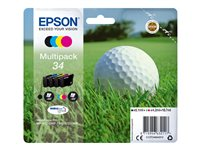 Epson 34 - Paquete de 4 - negro, amarillo, cián, magenta - original - blíster - cartucho de tinta - para WorkForce Pro WF-3720, WF-3720DWF, WF-3725DWF C13T34664010
