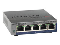 NETGEAR Plus GS105Ev2 - Conmutador - Gestionado - 5 x 10/100/1000 - sobremesa GS105E-200PES