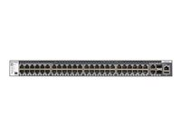 NETGEAR M4300-52G - Conmutador - L3 - Gestionado - 2 x 10/100/1000/10000 + 2 x 10 Gigabit SFP+ + 48 x 10/100/1000 - flujo de aire de delante hacia atrás - montaje en rack GSM4352S-100NES