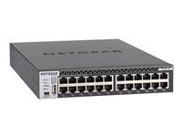 NETGEAR M4300-24X - Conmutador - L3 - Gestionado - 24 x 10 Gigabit Ethernet + 4 x 10 Gigabit SFP+ compartido - flujo de aire de delante hacia atrás - montaje en rack XSM4324CS-100NES