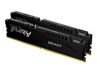 Kingston FURY Beast - DDR5 - kit - 16 GB: 2 x 8 GB - DIMM de 288 contactos - 5200 MHz / PC5-41600 - CL40 - 1.25 V - sin búfer - on-die ECC KF552C40BBK2-16