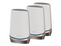 NETGEAR Orbi RBKE963 - Sistema Wi-Fi (enrutador, 2 extensores) - hasta 6500 pies cuadrados - malla - 10 GigE, 2.5 GigE, 802.11ax (Wi-Fi 6E) - 802.11a/b/g/n/ac/ax (Wi-Fi 6E) - Multibanda RBKE963-100EUS