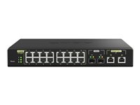 QNAP QSW-M2116P-2T2S - Conmutador - Gestionado - 16 x 100/1000/2.5G (PoE+) + 2 x 10 Gigabit SFP+ + 2 x 100/1000/2.5/5/10G (PoE++) - sobremesa, montaje en rack - PoE++ (280 W) QSW-M2116P-2T2S