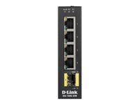 D-Link DIS 100G-5SW - Conmutador - sin gestionar - 4 x 10/100/1000 + 1 x 100/1000 SFP - montaje en riel DIN, montaje en pared DIS-100G-5SW