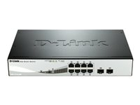 D-Link Web Smart DGS-1210-08P - Conmutador - Gestionado - 8 x 10/100/1000 (PoE) + 2 x Gigabit SFP - sobremesa, montaje en rack - PoE (45 W) DGS-1210-08P/E