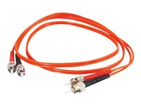 C2G Low-Smoke Zero-Halogen - Cable de interconexión - modo múltiple ST (M) a modo múltiple ST (M) - 2 m - fibra óptica - 62,5/125 micras - naranja 85208