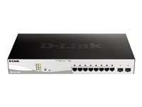 D-Link DGS 1210-10MP - Conmutador - L2 + - inteligente - 8 x 10/100/1000 (PoE+) + 2 x Gigabit SFP - sobremesa, montaje en rack - PoE+ (130 W) DGS-1210-10MP/E