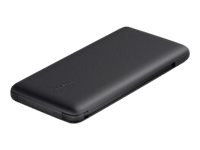 Belkin - Cargador portátil - 10000 mAh - 23 vatios - Fast Charge, PD - 2 conectores de salida (Lightning, USB-C) - negro BPB006BTBLK