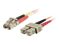 C2G Low-Smoke Zero-Halogen - Cable de interconexión - LC de modos múltiples (M) a modo múltiple SC (M) - 10 m - fibra óptica - 50/125 micras - naranja 85324