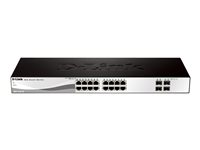 D-Link Web Smart DGS-1210-20 - Conmutador - 16 x 10/100/1000 + 4 x Gigabit SFP - sobremesa, montaje en rack - ca 100/230 V DGS-1210-20/E