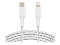 Belkin BOOST CHARGE - Cable Lightning - USB-C macho a Lightning macho - 1 m - blanco - suministro de potencia USB (18W) - para Apple iPad/iPhone/iPod (Lightning) CAA004BT1MWH