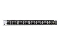 NETGEAR M4300-48X - Conmutador - L3 - Gestionado - 48 x 10 Gigabit Ethernet + 4 x 10 Gigabit SFP+ compartido - flujo de aire de delante hacia atrás - montaje en rack XSM4348CS-100NES