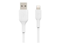 Belkin BOOST CHARGE - Cable Lightning - Lightning macho a USB macho - 1 m - blanco - para Apple 10.5-inch iPad Pro; 12.9-inch iPad Pro (2nd generation); iPhone 11, 11 Pro, 11 Pro Max, 8, XR, XS, XS Max CAA001BT1MWH