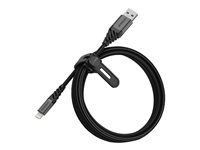 OtterBox Premium - Cable Lightning - USB macho a Lightning macho - 2 m - negro ceniza oscuro - para Apple iPad/iPhone/iPod (Lightning) 78-52644