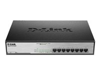 D-Link DGS 1008MP - Conmutador - sin gestionar - montaje en rack - PoE (140 W) DGS-1008MP