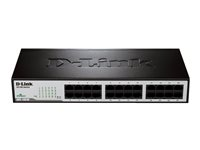 D-Link DES 1024D - Conmutador - sin gestionar - 24 x 10/100 - sobremesa, montaje en rack DES-1024D?PIE