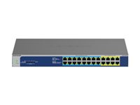 NETGEAR GS524UP - Conmutador - sin gestionar - 8 x 10/100/1000 (PoE+) + 16 x 10/100/1000 (PoE++) - sobremesa, montaje en rack - PoE++ (480 W) - CA 100 - 230 V GS524UP-100EUS