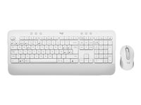 Logitech Signature MK650 for Business - Juego de teclado y ratón - inalámbrico - 2.4 GHz, Bluetooth LE - QWERTY - español - blanco hueso 920-011019