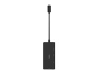 Belkin - Adaptador de vídeo - USB-C macho a HD-15 (VGA), DVI-I, HDMI, DisplayPort hembra - negro - compatibilidad con 4K AVC003BTBK