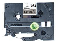 Brother TZe-R951 - Satinado - negro sobre plata - Rollo (2,4 cm x 4 m) 1 cinta(s) cinta - para Brother PT-D600; P-Touch PT-D800, P900, P950; P-Touch Cube Plus PT-P710 TZER951