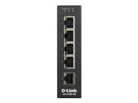 D-Link DIS 100G-5W - Conmutador - sin gestionar - 5 x 10/100/1000 - montaje en riel DIN, montaje en pared DIS-100G-5W