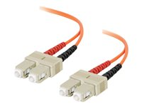 C2G Low-Smoke Zero-Halogen - Cable de interconexión - modo múltiple SC (M) a modo múltiple SC (M) - 3 m - fibra óptica - 62,5/125 micras - naranja 85241