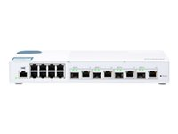 QNAP QSW-M408-4C - Conmutador - Gestionado - 8 x 10/100/1000 + 4 x combo 10 Gigabit SFP+ - sobremesa QSW-M408-4C