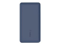 Belkin - Cargador portátil - 10000 mAh - 18 vatios - 3 conectores de salida (2 x USB, USB-C) - azul BPB011BTBL