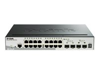 D-Link DGS 1510-20 - Conmutador - L3 - inteligente - 16 x 10/100/1000 + 2 x Gigabit SFP + 2 x 10 Gigabit SFP+ - sobremesa, montaje en rack DGS-1510-20/E