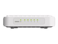 NETGEAR GS605v4 - Conmutador - sin gestionar - 5 x 10/100/1000 - sobremesa GS605-400PES
