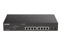 D-Link DGS 1100-10MP - V2 - conmutador - inteligente - 8 x 10/100/1000 (PoE) + 2 x Gigabit SFP - sobremesa, montaje en rack - PoE (130 W) DGS-1100-10MPV2/E