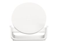 Belkin - Base de carga inalámbrica + adaptador de corriente CA - 10 vatios - QC 3.0 - blanco WIB001VFWH